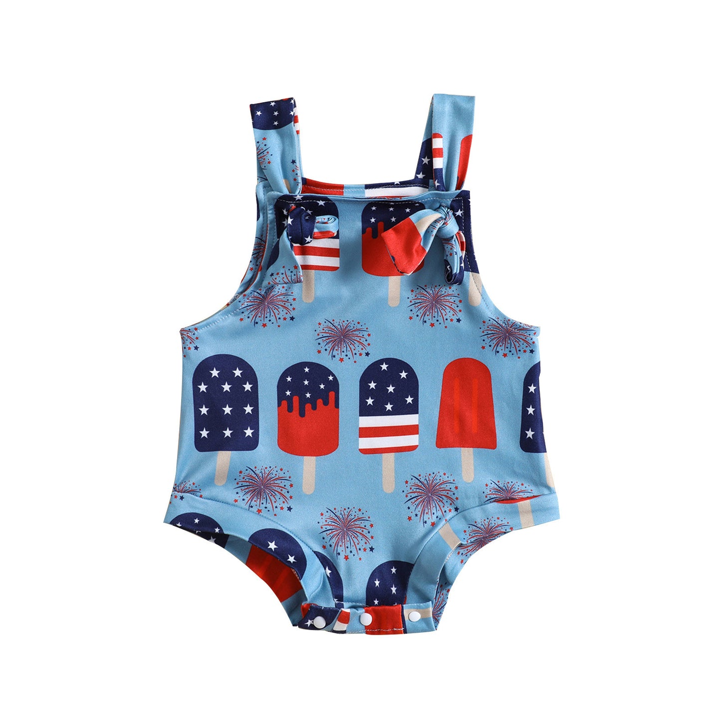 Printed Front Knotted one piece
