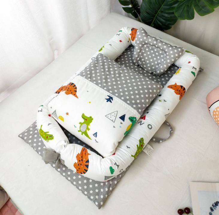 Crib Anti-pressure Newborn Foldable Portable Crib Middle Bed Baby Infant Mattress Bionic Travel bed