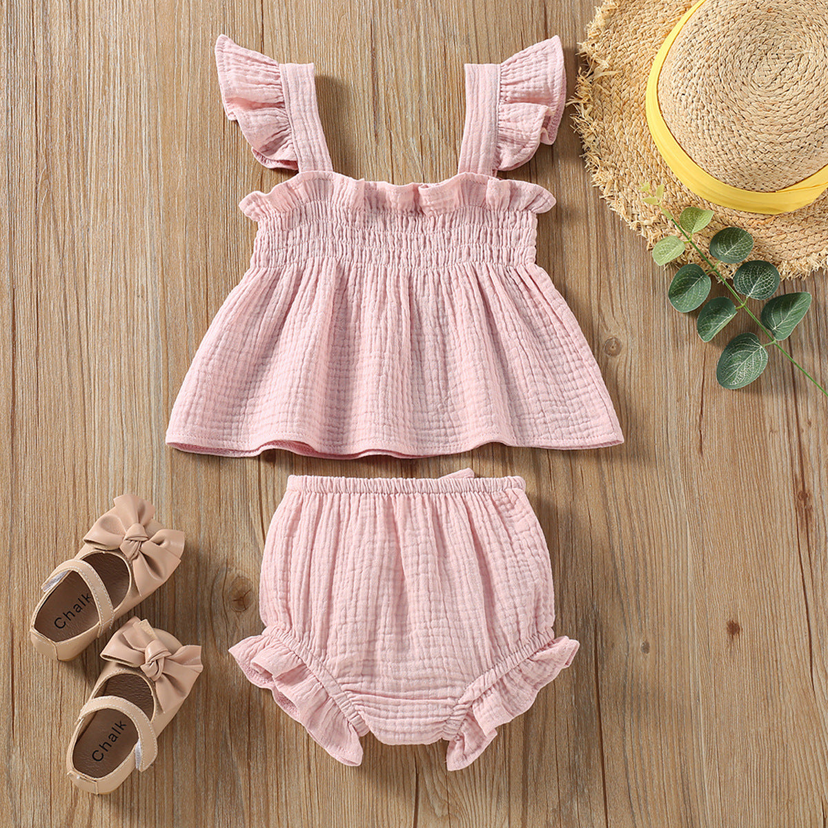 Girls' Solid Color Sling set
