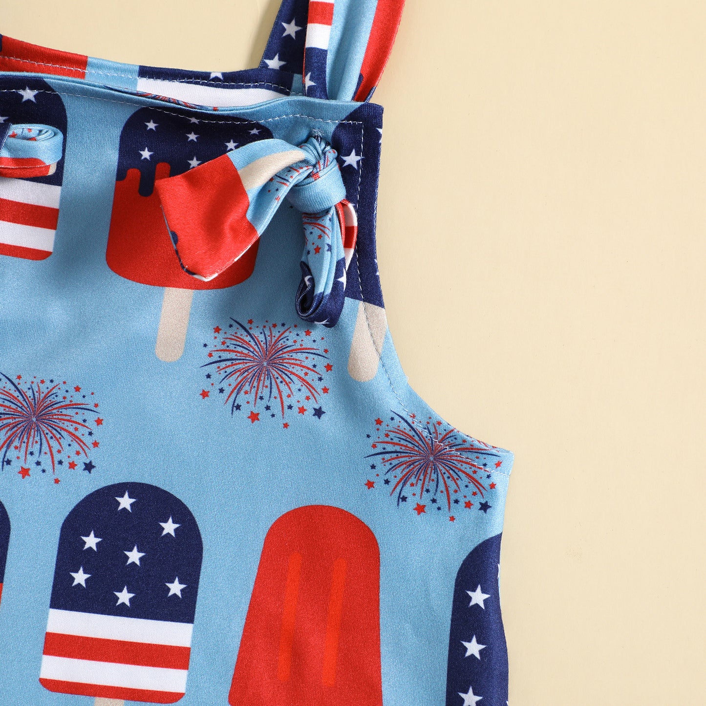 Printed Front Knotted one piece