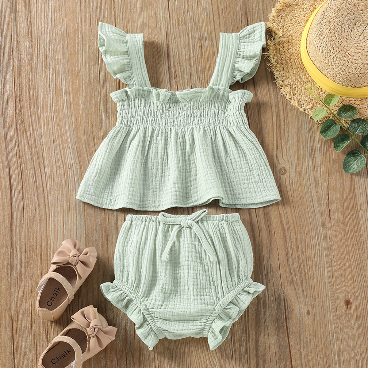 Girls' Solid Color Sling set