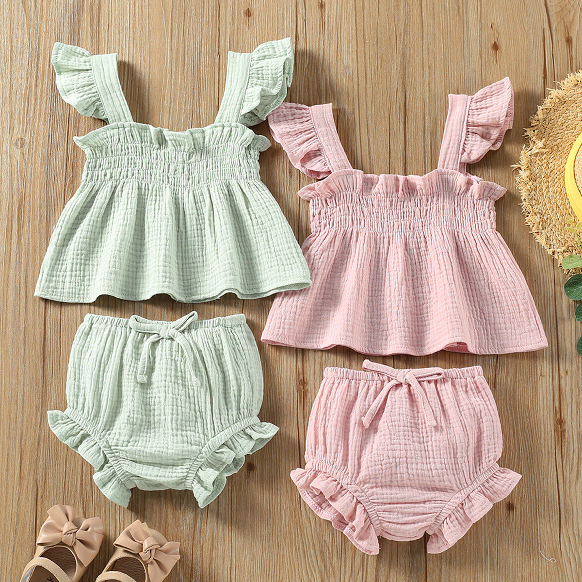 Girls' Solid Color Sling set