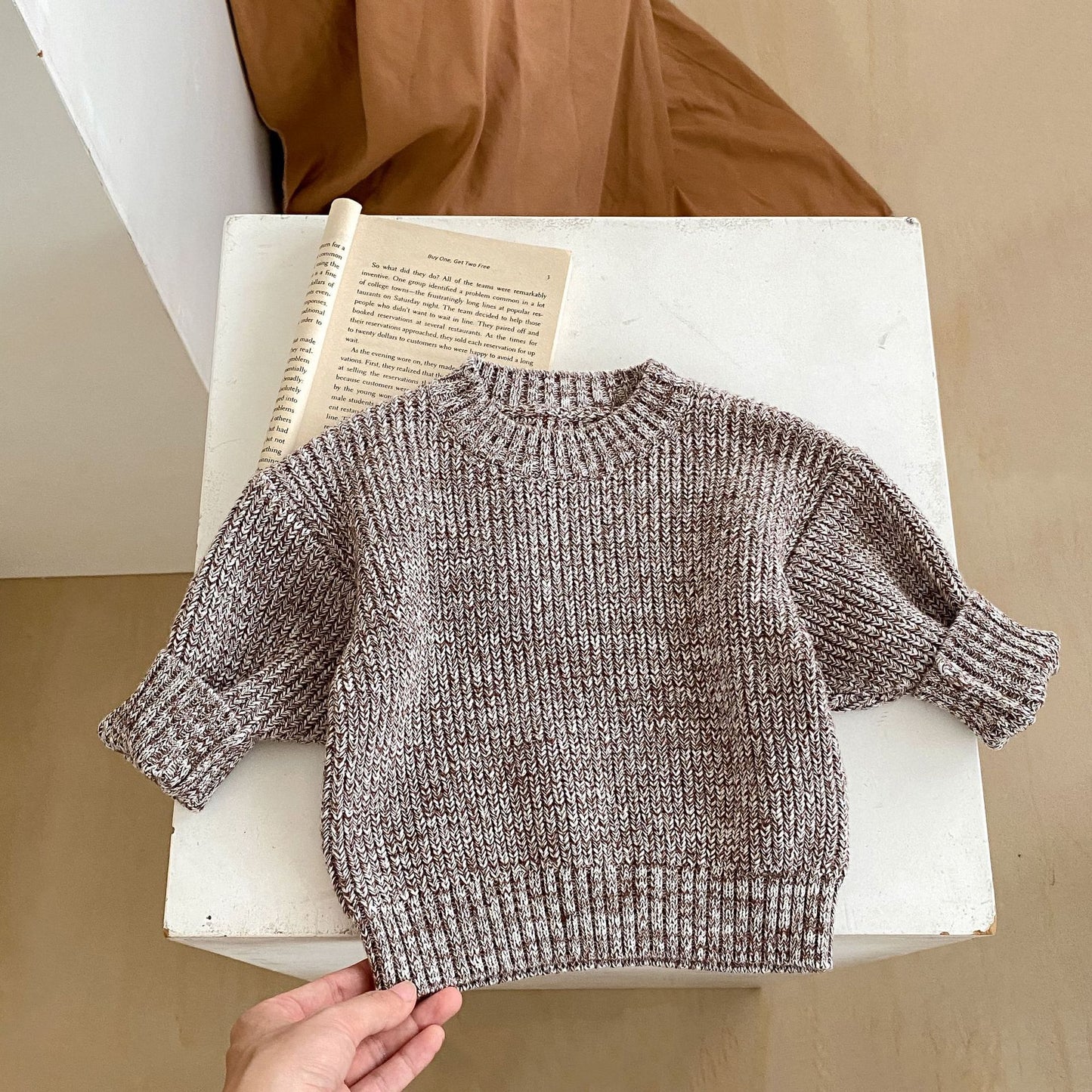 Infant Baby Girl Mixed Color Thick Pullover 3-piece Set