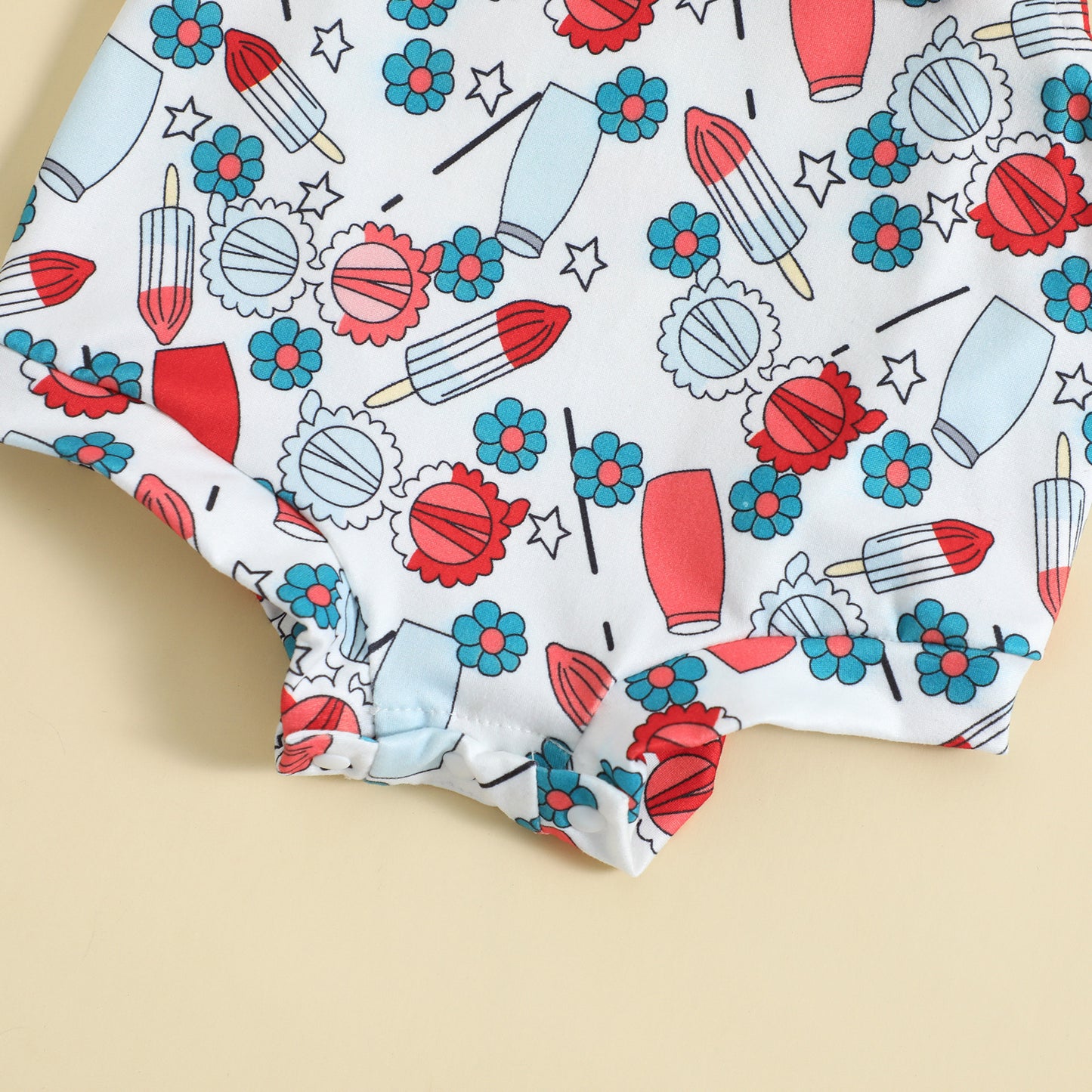 Printed Front Knotted one piece