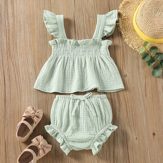 Girls' Solid Color Sling set